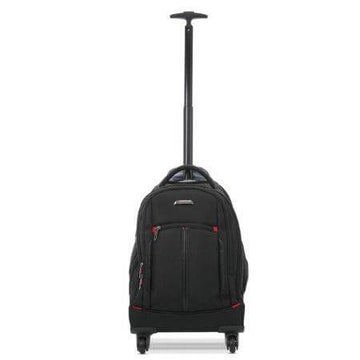 Aerolite (55x35x23cm) Executive 4 Wheel Mobile Trolley Backpack Business Hand Cabin Luggage (x2 Set)
